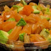 Poke Tuna Salad · Tuna salad, cucumber, avocado, masago, with spring, and mix chef’s special sauce.