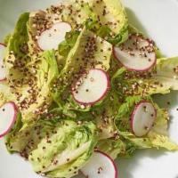 Gem Lettuce Salad · Crispy Quinoa, Dijon, Sesame Vinaigrette. (GF, VF, DF)