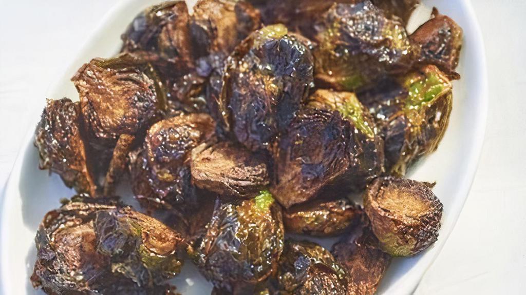 Brussel Sprouts · Hot Honey. (GF, VF, DF)