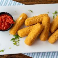 Mozzarella Sticks · Served with a side of marinara sauce