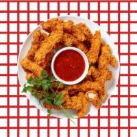Chicken Fingers  · Chicken tenders breaded and fried till golden and crisp, served with a choice of 2 dipping s...