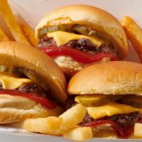Cheeseburger Sliders · 3 sliders with portion of fries