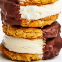 Ice Cream Sandwiches · Brioche, gelato and milk chocolate.
