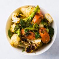 Roasted Vegetable · Roasted mix broccoli, cauliflower, carrots, and seasoned with salt, pepper, and herbs.