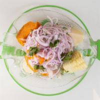 Ceviche De Pescado · Diced White Fish Ceviche.