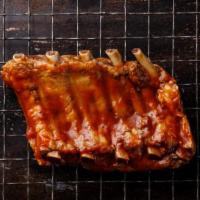 Bbq Spare Ribs · Styled pork ribs smothered in sweet BBQ sauce.