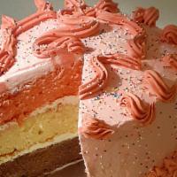 Strawberry, Vanilla-Choc Cake (1 Slice) · 