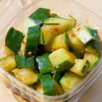 Smashed Cucumbers · Seasoned with sichuan spicy sauce.