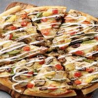 Veggie Lover'S Signature Pizza · 8 slices. Mushrooms, red onions, green peppers, tomatoes, black olives.