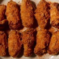 Old Bay Wings · 10 pc of Bell ＆ Evans wings seasoned with Old Bay. Served with carrots, celery, and your cho...