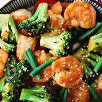 芥蘭蝦 Shrimp With Broccoli · 