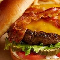 Bacon Cheeseburger · 1/2 pound burger, American cheese, bacon, lettuce, tomato and special sauce on a brioche bun.