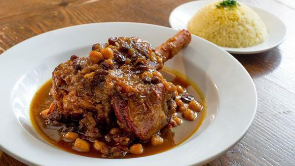 Lamb Shank Tagine · traditional Moroccan lamb shank, slow cooked in your choice of sauce