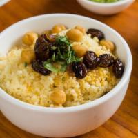 Side Of Couscous · With chickpeas, raisins, & caramelized onions