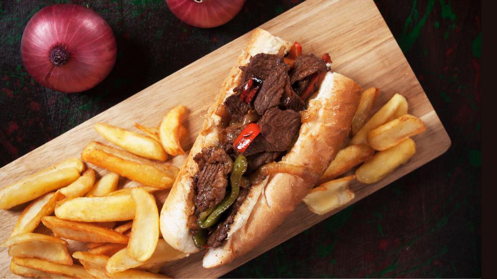 Steak & Cheese Sandwich · Juicy steak with melted cheese, onions, lettuce, tomato and mayo with your favorite bread choice.