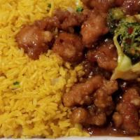 General Tso'S Chicken · Hot and spicy. Chunk chicken lightly fried with hot bean sauce, this plate was devised by a ...