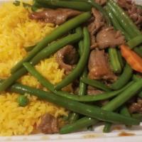 Beef With String Beans Dinner Platter · 