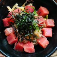 Poke Don · Cubed Tuna, Avocado, Onion, Scallion & Nori Flakes.

Contains Raw Seafood.
