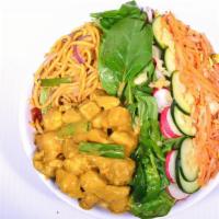 Yellow Curry Chicken Noodle Bowl · Add protein for additional charge.