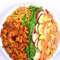 Szechuan Mala Chicken Noodle Bowl · Add protein for additional charge.