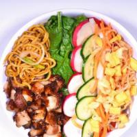 Soy Glazed Chicken Noodle Bowl · Add protein for additional charge.