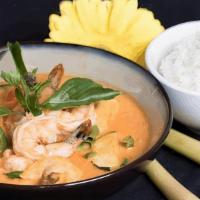 Red Curry · (Bell Peppers, Bamboo Shoots, Zucchini, Basil Leaves)