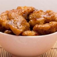 General Tso'S Chicken · With white rice. Hot and spicy.