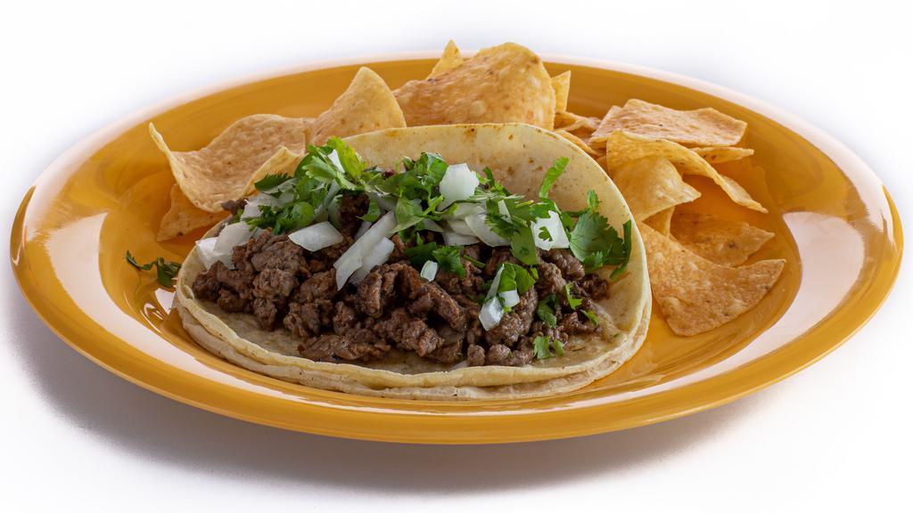 Taco  · Your choice of chicken, BBQ pork, or ground beef w/mixed greens, cheese