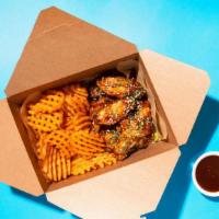Wing N Sauce (16 Pieces) · Wings tossed with your choice of flavors and served with waffle fries.