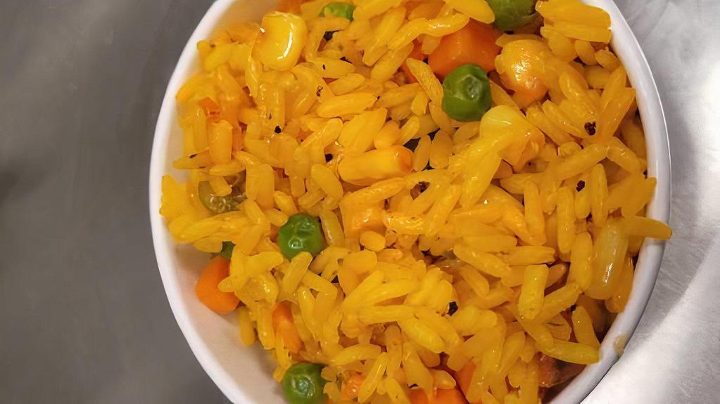 Yellow Rice With Vegetables  · Seasoned yellow rice with vegetables