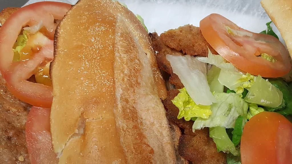 Chicken Cutlet Hero Ltm · Lettuce, tomato, and mayonnaise.