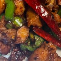 Spicy Diced Chicken Szechuan Style · Hot & Spicy.