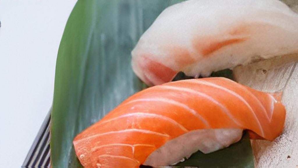 Coast Sushi (5 Pieces) · Sushi of salmon, tuna and hamachi, ginger, fresh wasabi.