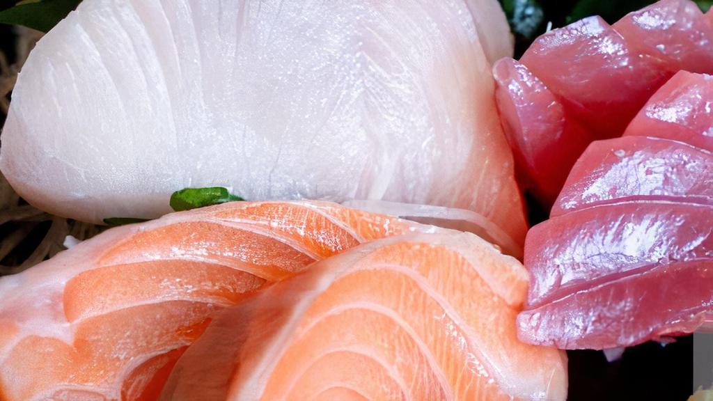 Coast Sashimi · Salmon, tuna, hamachi (2 pcs.. each), ginger, fresh wasabi.