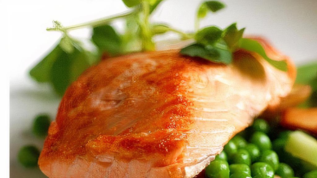 Scottish Salmon · Coast Seafood Restaurant favorite: seasonal veggies and beurre blanc sauce or teriyaki sauce  or lemon caper sauce