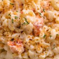Crusted Lobster Mac'N Cheese · Maine lobster, milk, butter, melted cheddar cheese