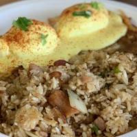 Kalua Pork Hash Eggs Benny · 