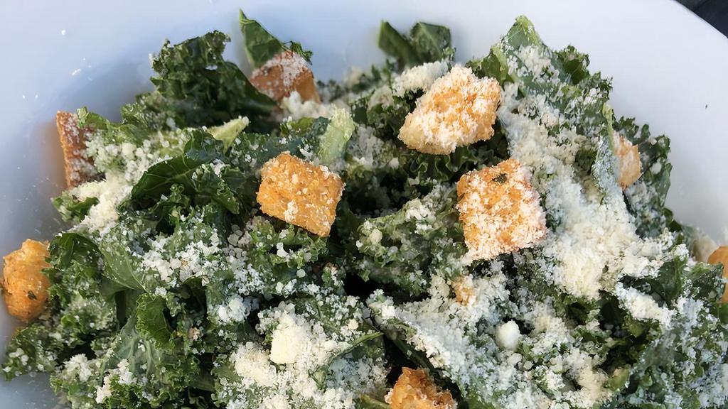 New Kale Caesar Salad · Kale, croutons, parmesan cheese and Ken's Essential Creamy Caesar dressing.