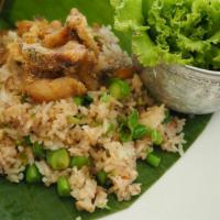 Thai Basil Anchovies Fried Rice · Thai fried rice with basil and anchovies.