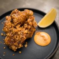Karaage  · Crispy fried marinated chicken  / spicy mayo