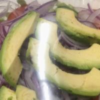 Salad · lettuce, tomatoes, cucumbers, onions, avocado..