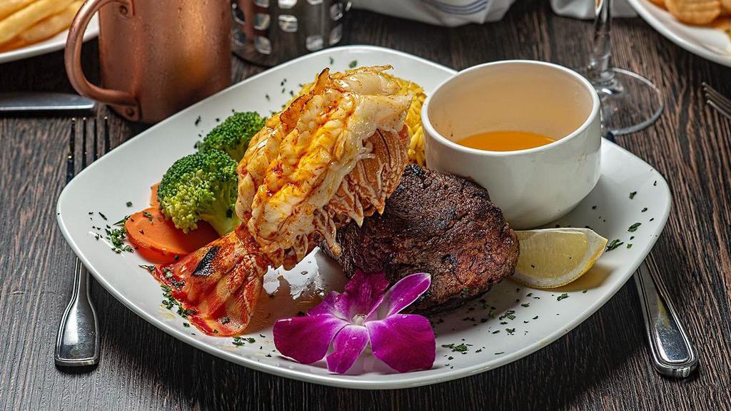 Surf And Turf · 7 oz Maine Lobster tail & 8 oz Grilled Fillet Mignon
