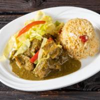 Curry Goat (Med) · with  2 sides