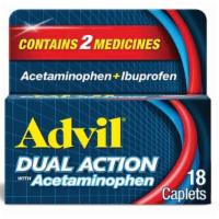 Advil Dual Action Acetaminophen + Ibuprofen Caplets (18 Ct) · 18 ct