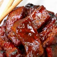 Boneless Spare Ribs · Served with pork fried rice or white rice & soup or soda.