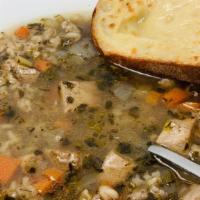 Daily Seasonable Soup · Our soups change daily, so just ask.  They are usually, but not always, gluten and nut-free....