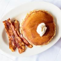 Three Buttermilk Pancakes With Choice Of Meat · 
