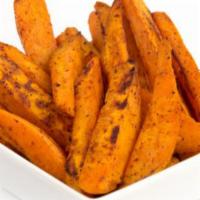 Sweet Potato Fries · Fresh hand cut sweet potato crispy fries.