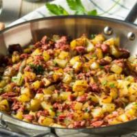 Corned Beef Hash · Delicious and fresh housemade corned beef.