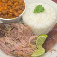 Pernil(Lunch) · Comes White or Yellow Rice & Beens.